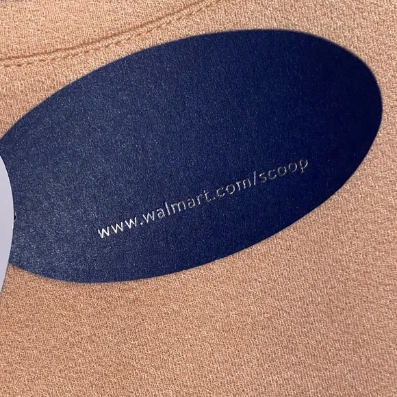 🆕 Scoop Puff Sleeve Crew Neck Sweatshirt Dress Beige Large (Size 12-14) - Picture 9 of 9